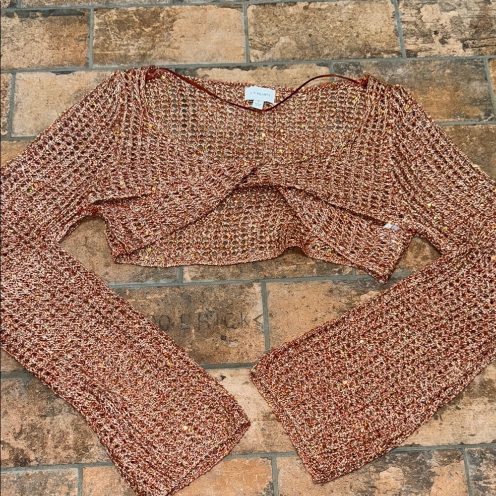 La Hearts Shimmering Knit Top
